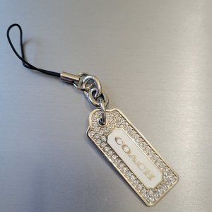 Coach Rhinestone and Silver Lanyard Fob